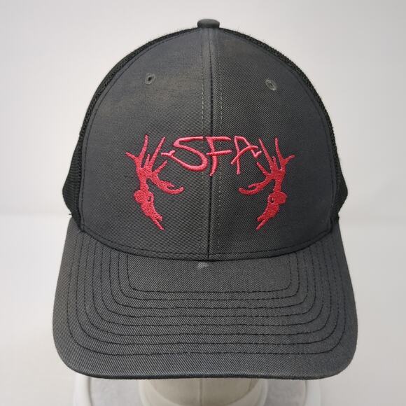 SFA Snapback Trucker Hat Gray One Size Adjustable Embroidered 6 Panel Richardson - Picture 2 of 10